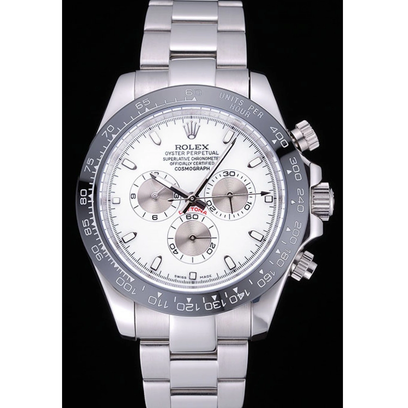Aaa replica watch White Dial Stainless Bracelet Daytona Rolex 622542 Steel Cosmograph 0713